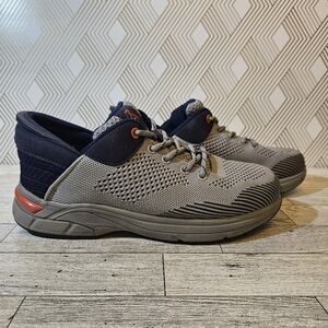 Zebra Hands Free Sneakers Men's Steel & Navy Size 7.5